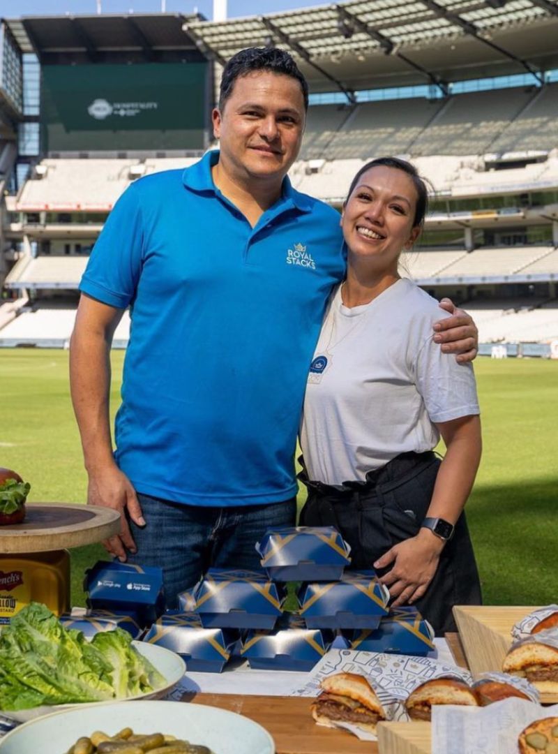 Dani Zeini working alongside a chef